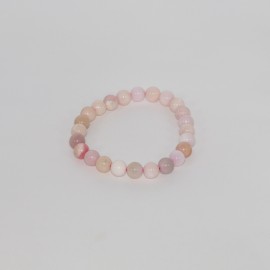 Bracelet en Opale rose du Pérou ≈8,5 mm AA