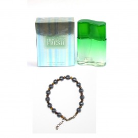 Lot bracelet Hématite, Oeil du tigre et parfum Fresh