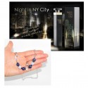 Lot collier Lapis Lazuli, Agate Blue Lace et Cristal de roche et parfum Night in New York City