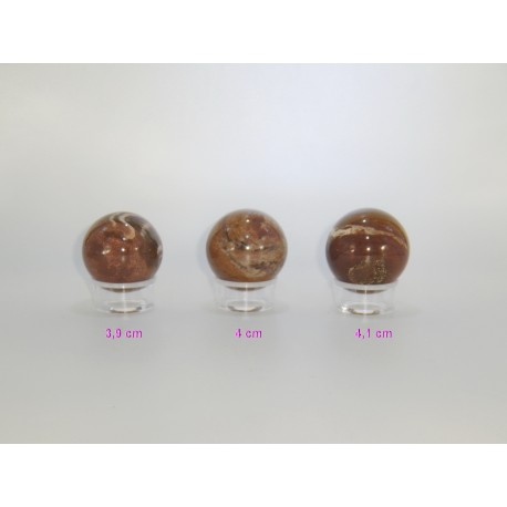 Sphère en Jaspe Bréchique ou Breschia ≈3,9 cm