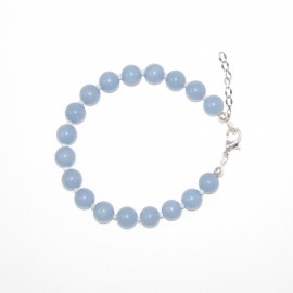 Bracelet en Angélite/Anhydrite du Péroux 8mm