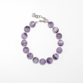 Bracelet en Améthyste chevron 10mm