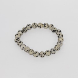 Bracelet en Jaspe Dalmatien du Mexique ≈8,8 mm AB