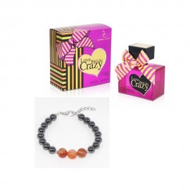 Lot bracelet Hématite et Agate de feu, et parfum I love you like crazy