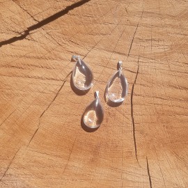 Pendentif Goutte en Cristal de Roche