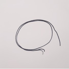 Cordon en coton ciré noir 100 cm x 1mm environ