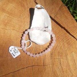 Bracelet en Quartz rose de Madagascar ≈6,3 mm A