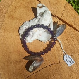 Bracelet en Améthyste d'Uruguay ≈8,3 mm A+