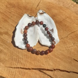 Bracelet en Jaspe Breschia d'Afrique du Sud ≈8,8 mm A
